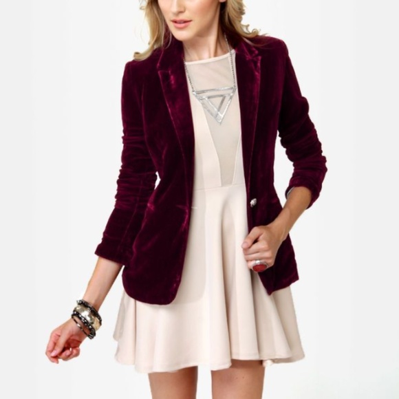 Ann Taylor Jackets & Blazers - Ann Taylor | Burgundy Velvet Blazer
